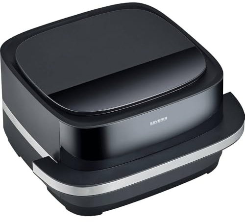 SEVERIN Friggitrice ad aria calda S-Fry Pizza & More, programmi per pizza, 10 programmi di cottura, distribuzione ottimale del calore, forma extra larga, 10 programmi di cottura, con finestra di