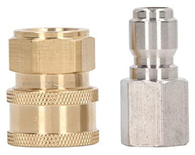 Raccords de lave-linge haute pression 5000PSI, adaptateur de tuyau de Machine à laver, connecteurs mâles femelles pour diverses tâches de nettoyage (Prise et prise à filetage femelle G3/8 pouces)
