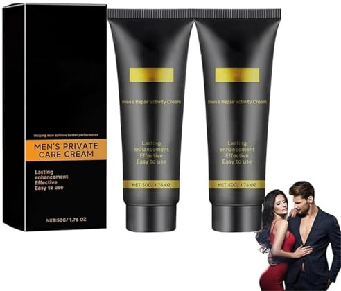 Intimcreme Für Männer, Leistungscreme, Natürliche Und Sanfte Formel, Verbessert Die Vitalität, Verlängert Die Ausdauer Und Zeit, Gewinnt Ihr Selbstvertrauen Zurück. (2pcs)