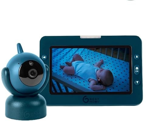 Babymoov Babyphone mit Kamera YOO Master+ HD – 5-Display, 360°-Kamera, Nachtsicht & Zoom, VOX-Modus, Gegensprechfunktion, Temperaturanzeige, 8 Schlaflieder, 300 m Reichweite, 4 Kameras anschließbar
