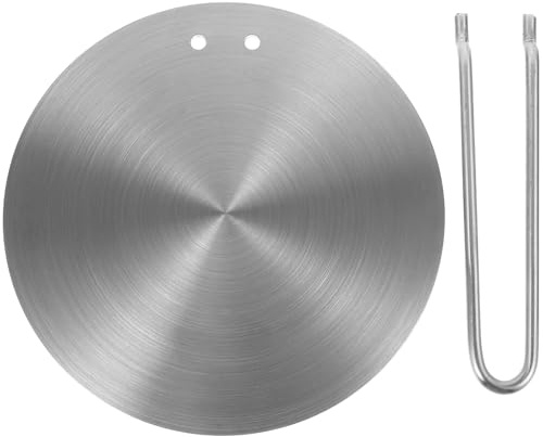 Lurrose Diffuseur de Chaleur pour Plaque à Induction en Acier Inoxydable Poignée Détachable, Plaque Intermédiaire Sûre et Solide pour Cuisinière Électrique et Gaz