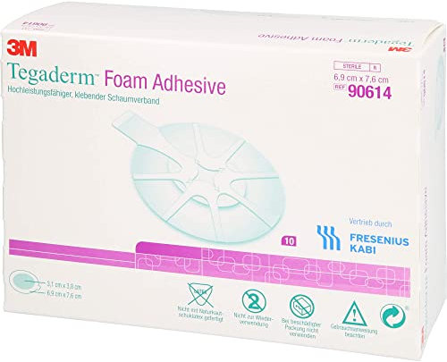 Tegaderm Schaumverband 6,9x7,6 cm oval adhesive