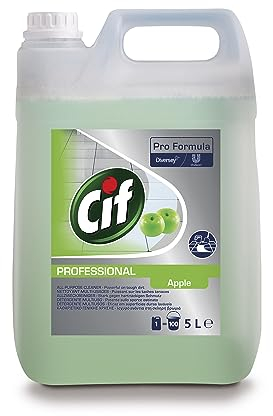 Cif Professional Allzweckreiniger Apfel - Zuverlässige Reinigung für gründliche Sauberkeit, professionelle Ergebnisse mit erfrischendem Apfelduft, 5L Kanister