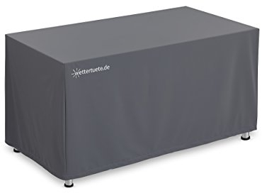 wettertuete.de Gartenmöbel-Abdeckung, Tischabdeckung 160x100x75 cm Abdeckhaube, verschweißte Nähte, UV-Schutz, Schutzhülle Gartentische, Möbel, wasserdicht atmungsaktiv Winterfest