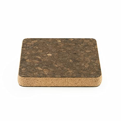 Cleverbrand Topfuntersetzer aus Kork hitzebeständig, 15 x 15 cm, 2 cm dick, quadratisch, Untersetzer für Töpfe und Pfannen - Made in Portugal