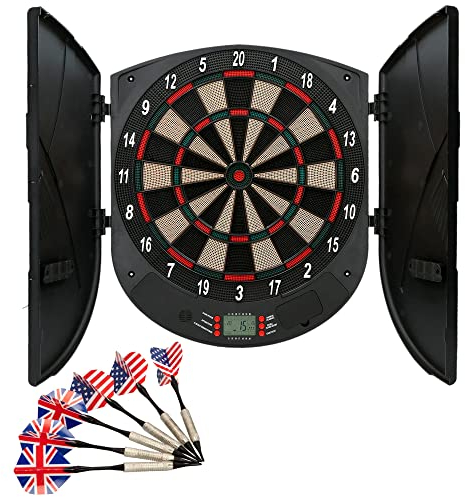 AKTIVE Diana electrónica multijuegos para niños y Adultos, Diana de Dardos Digital de Pared, Juguete Deportivo, Juguete de puntería, Diana de Dardos (54012)