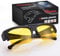 SAFEYEAR Nachtfahrbrille Nachtsichtbrille Blendschutz für Autofahren - SG011BKM Anti Glanz Polarisiert Auto Brille mit blendfrei Beschichtung (Schwarz)