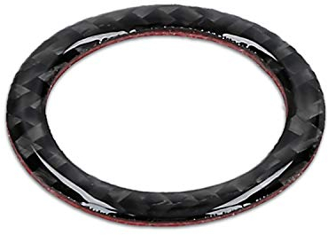 kwmobile Ringrahmen für Start/Stopp-Knopf kompatibel mit BMW 3er Serie E90/E91/E92/E93 - Flexibler und dekorativer Carbon-Ring - Carbon
