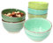 MamboCat Green 6er Müsli-Schalen-Set grün I robuste Steingut-Schüsseln für 6 Personen I Müsli-Schale & Beilagen-Schüssel mit Strudel-Muster I grüne Müsli-Schüssel 650 ml 6 Stück