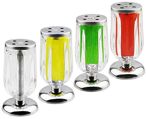 WaiMin Lot de 4 pieds de meubles en verre réglables en acier inoxydable Pieds de table, vert