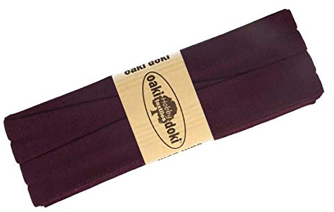 Schrägband Jersey 3m Breite 20mm Oaki Doki Tricot de Luxe Einfassband elastisch über 80 Farben, Farbe:bordeaux