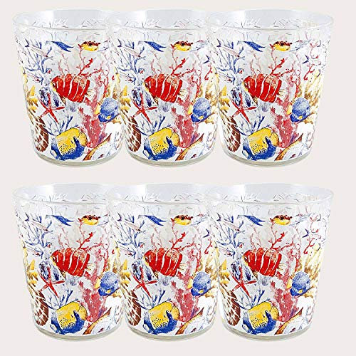 ARCA - SET 6 BICCHIERI DA ACQUA- 27CL - MADE IN ITALY - LAVASTOVIGLIE - RESISTENTI - DURATURI - (SEA)