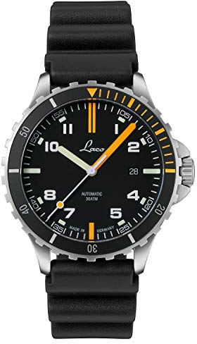 Laco Sportuhr Skorpion, Automatikuhr, Edelstahlgehäuse, Saphirglas, wasserdicht, Made in Germany