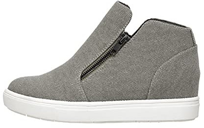 CUSHIONAIRE Zapatilla Deportiva con cuña Oculta Hart para Mujer +Ancho Ancho Disponible, Lona Gris 39 EU