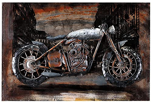 Wandbild Motorcycle 60 x 40 cm Metallbild 3D-Bild Relief Unikat Handmade Motorrad Motiv