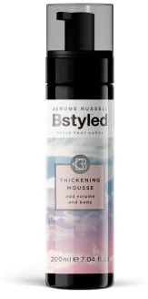 Jerome Russell BStyled Verdickungsmousse - Haarmousse für Volumen & Lift, Haarverdichtungsprodukte für Frauen & Männer mit Hitzeschutz & Bond-Building-Technologie, vegane Haarpflege, 200ml