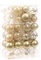 Sea Team Christbaumkugel-Set aus transparentem Kunststoff, bruchsicher, mehrere Größen, dekorative Weihnachtskugeln mit zierlichen gefüllten Ornamenten,(48 Stück, Gold)