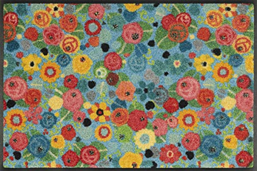 Wash+Dry Fußmatte Flower Power 50x75cm, innen und außen, waschbar