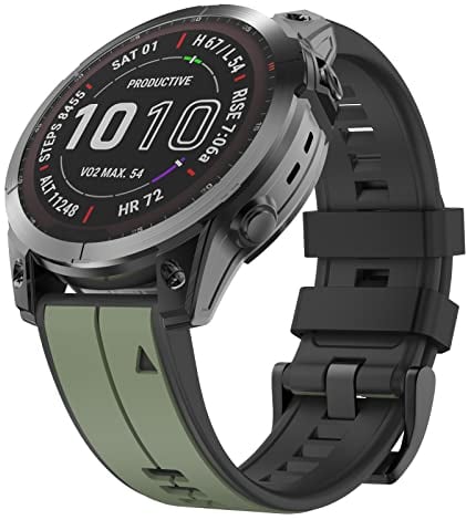 MYSNBKN Fenix 7 Armband 22 mm Silikonbänder für Fenix 5/Fenix 5 Plus/Fenix 6/Fenix 6 Pro/Fenix 7/Fenix 8 47mm/Forerunner 935/Forerunner 945/Approach S60/Quatix 5