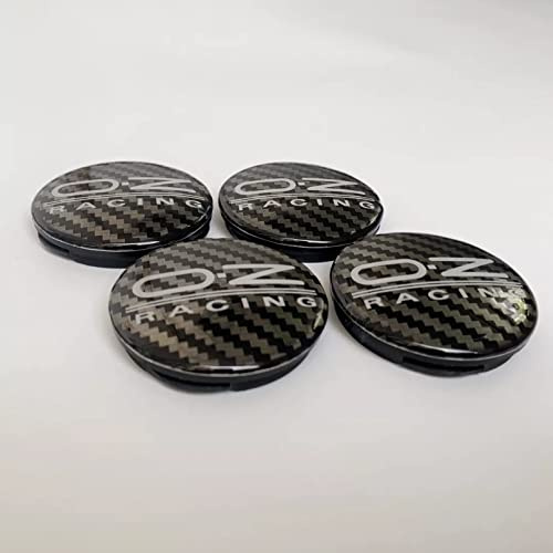 URYYRIT Capuchons Centraux Moyeu de Voiture, pour OZ Racing, 55mm, Couvercle Décoration Roue Anti-poussière Étanche, Centre Roue avec Autocollant D'emblème Logo, Accessoires Extérieurs