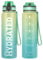 Sahara Sailor Leakproof Water Bottle 500ML, Tritan BPA Free Motivational Sport Drinks Bottle with Clear Time Marker, Lock Cover, Easy Clean Brush, Durable for Gym, School, Hiking, Cycling (1 Bottle)