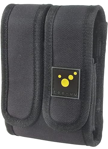 tee-uu Duplex TAC Holster | schwarz | Multitool-Holster | Lampen-Holster | MOLLE kompatibel | tragbar an Gürtel BZW. Koppel | abnehmbares Logo