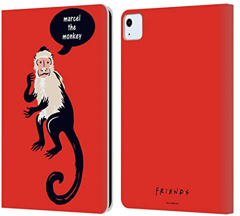 Head Case Designs Licenciado Oficialmente Friends TV Show Marcel El Mono Icónico Carcasa de Cuero Tipo Libro Compatible con Apple iPad Air 2020/2022