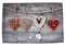 texpot 2 Stück Platzdeckchen 30 x 45 aus 100% Polyester Bunte Herzen & Holzbrett