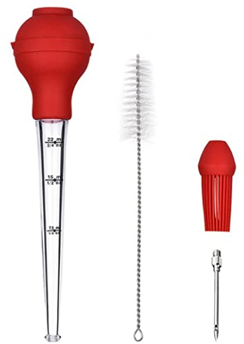Turquie Baster Viande Baster Baster Syring Seringue à Viande Inclus Brosse de Nettoyage pour steak de Dinde BBQ
