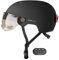Cosmo Connected Cosmo Fusion Casque Intelligent Vélo et Trottinette avec Visière Unisex-Adult, Noir Mat, Taille Unique
