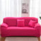 ZCXRYFL Stretch Sofabezug 1 2 3 4 Sitzer Dicker Samt Sofa üBerzug Aus Samt MöBelschutz Couchbezug Rutschfester Couch üBerzug FüR Kratzen Von Katzen Haustier(2 Seater: 140-180cm,Red 3)