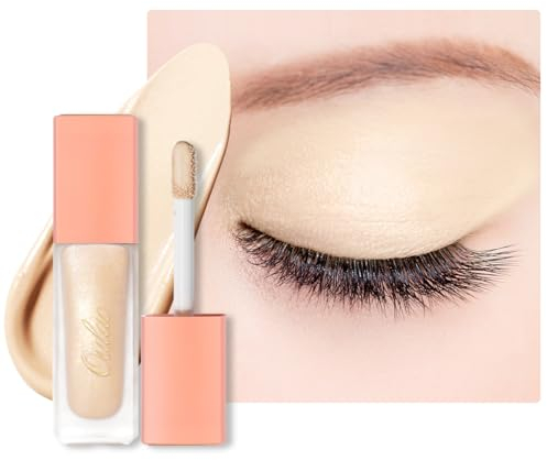 Oulac Matte Nude Lidschatten Flüssiger Lidschatten Liquid eyeshadow-Lidschatten Base&Highlighter Duo| Mischbar Geschmeidiges Augen-Make-up, Knitterresistent, Vegan, Cruelty-Free SA02