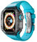FACDEM Kit de modificación de lujo de 49 mm para Apple Watch Ultra Band funda transparente correa de fluororubber pulsera iwatch 49 mm Mod Set, 49mm, Agate