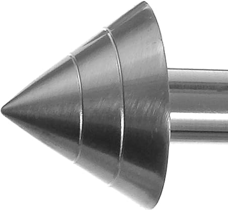 BASIT Endstück für Gardinenstange Ø 16mm Edelstahllook Spitze E21 | Enkappe für Vorhangstange aus Aluminium in Edelstahloptik I verschiedene Designs I Gardinenstangenset zum zusammenstellen