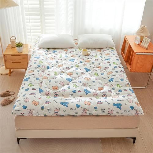 ZMIN Japanische Tatami-Matratzen Futon, Verdickte Bodenmatratze, Weiche Tragbare Isomatte,D,90x200/1kg