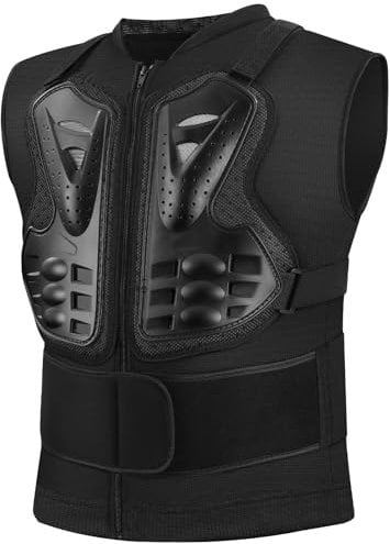 Pellor Adults Motorcycle Body Armour Chest Back Spine Protector Guard Vest, Protective Gear for Dirt Bike Motorcycle Motocross Skiing Snowboarding Chest Protector