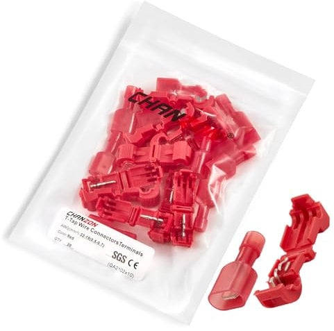Chanzon Blue Scotch Lock Quick Splice Wire Connectors Snap for 14-16AWG Gauge Wire Tap Solderless Electrical IDC SGS/CE Certificated Self Stripping Cable Joiner Terminal Crimp Connector(10pcs)