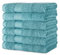 Amazon Basics Händehandtuch aus Bio-Baumwolle, farbecht, 6 Stück, 41 x 66 cm, Blaugrün