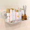 DONQL Acrylic Shower Caddy With Suction, Clear Bathroom Shelf No Drill, Waterproof Shower Storage With Drain Holes, Stick-On Organizer for Kitchen and Bathroom, Shampoo Holder