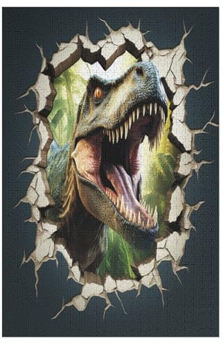 1000 Teile Puzzle Für Jungen Und Mädchen, Standard-Puzzles, Dinosaurier -Puzzles, Familienspiele, （78×53cm）