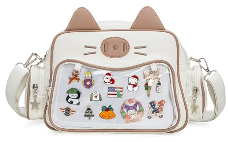 ZAROXOXS Kawaii Ita Bag Backpack Crossbody Bag Cat Shoulder Bags Multi-Purpose Pin Display with Insert