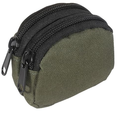 HSTWODE Sac tactique compact EDC Sac utilitaire Poche zippée Organisateur Pochettes Petits Accessoires Mini Porte-monnaie Porte-monnaie Porte-clés Portefeuille pour Hommes, Vert armée., Taille unique,