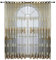 Wycian Rideau Cuisine Japonais Rideau Cuisine Taupe Marron Voile 2 Panneaux Fils avec Motif Floral Vintage 137L x 274H cm