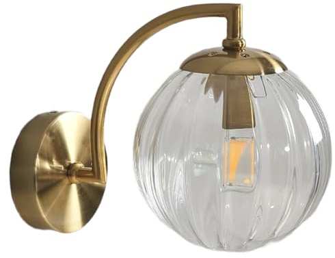 Wzxksoac Bedroom Wall Lamp Beside Modern Glass Ball LED Wall Lights Living Room Background Wandlamp Stair Light Fixtures Transparent