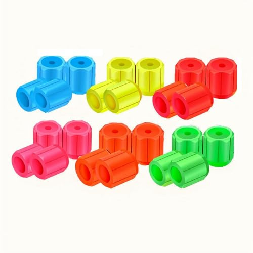 24 Stück Auto Leuchtende Ventilkappen Auto, 6-Farben Universelle Fluoreszierende Reifenventilkappen, Leuchtende Ventilkappen, geeignet für Autos, Elektrofahrzeuge, Fahrräder und Motorräder