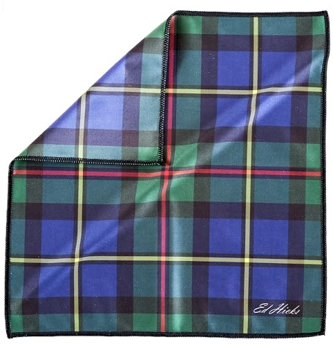 Ed Hicks | Illustrated Gift of a Tartan XL Premium Microfibre TV Screen and Glasses Cleaning Cloth - 30x30cm - for Cleaner Glasses, TV Screens, Tablets, Laptops etc ⭆ Anti-static