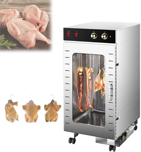 Asador de pollos rotatorio eléctrico vertical, ahumador de salchichas comercial, horno comercial multifuncional, control inteligente LED(60 Catties Per Time)