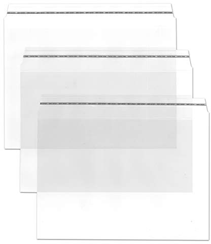 Durchsichtige Briefumschläge in DIN C5-25 Stück - Haftklebung - glasklare Post-Umschläge aus Transparentfolie - 22,9 x 16,2 cm - ideal für Werbung, Einladungen und Präsente - von GUSTAV NEUSER