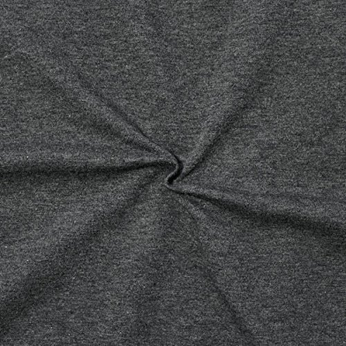 STOFFKONTOR Sweatshirtstoff Baumwollstoff Stoff French Terry - Meterware, Dunkel-Grau - Öko-Tex Standard 100 - zum Nähen von Sweatshirts, Pullovern, Jogginganzügen, Kinderkleidung uvm.