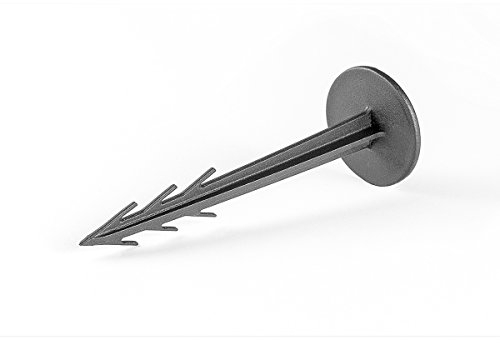 HaGa® Erdanker Bodenanker Erdnagel f. Rasenschutzgitter Unkrautvlies Bodengewebe 12cm lang 25 St.